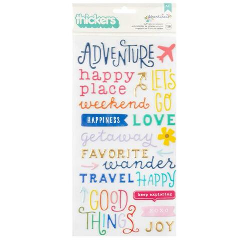 Paige Evans - Adventurous - Puffy Phrase Thickers Stickers