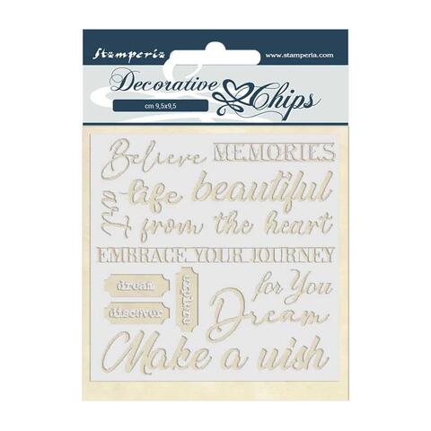 Stamperia - Decorative Chips - Quotes